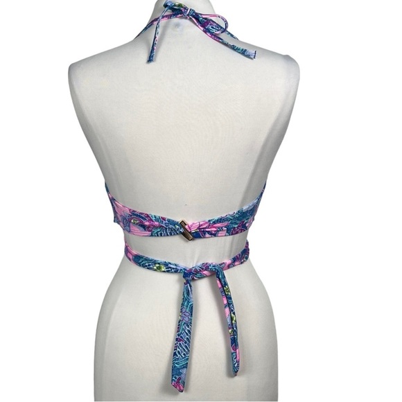 VICTORIA’S Secret Bra Sized Wrap Halter Style Underwire Bikini Top 32DD - Picture 7 of 9